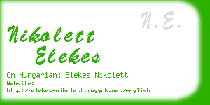 nikolett elekes business card